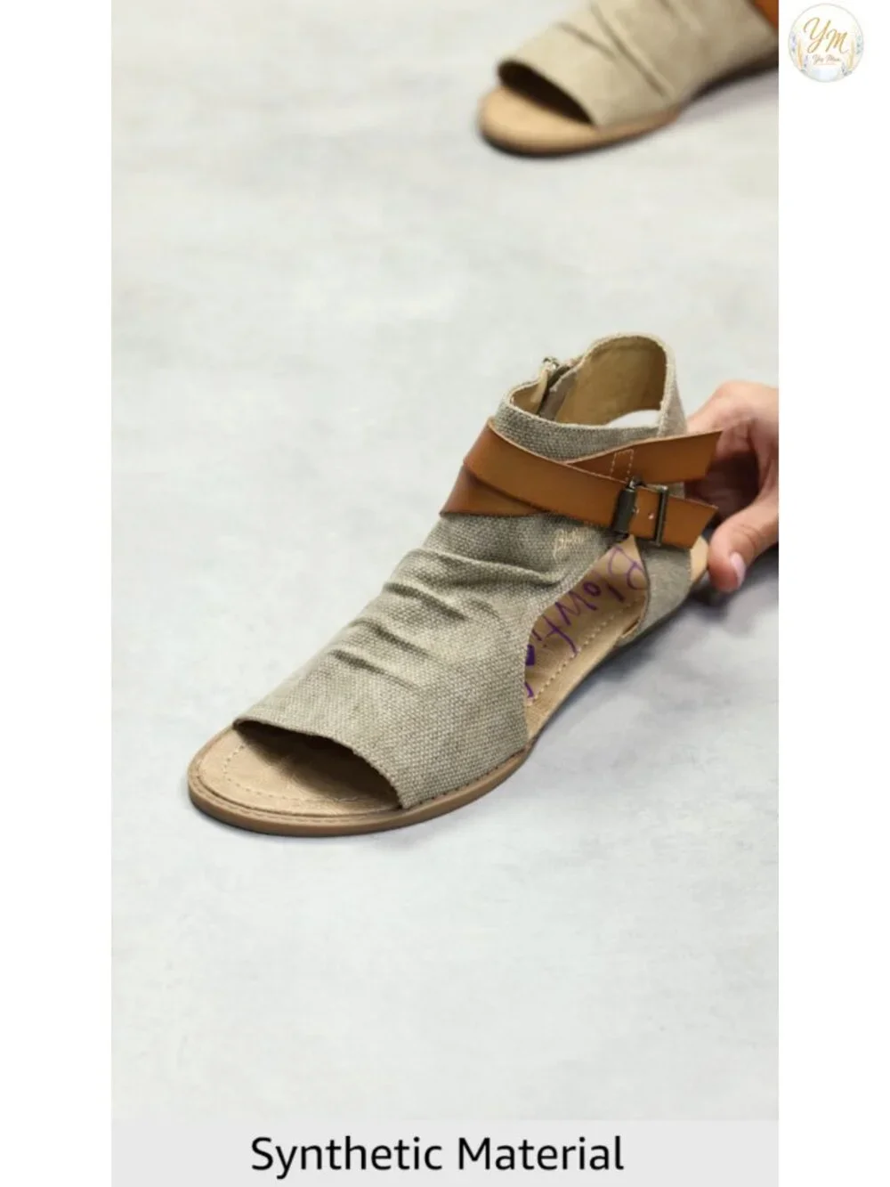 Canvas Cushioned Wedge Sandals Slip-on Comfort